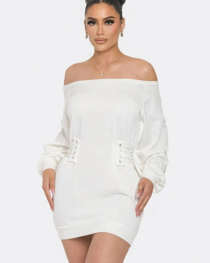 Off Shoulder Mini Dress - ShopEasier