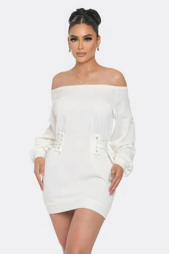 Off Shoulder Mini Dress - ShopEasier