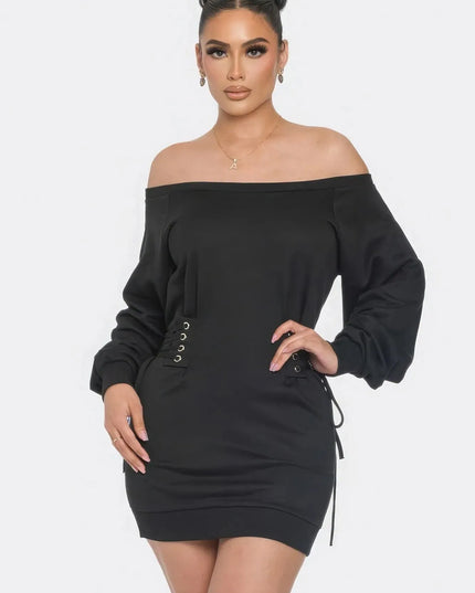 Off Shoulder Mini Dress - ShopEasier