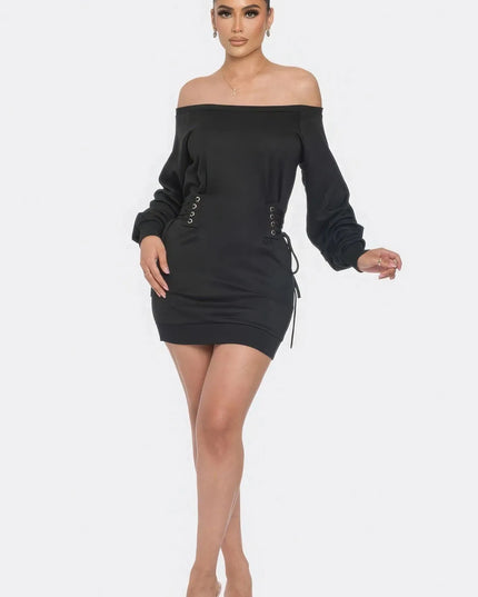 Off Shoulder Mini Dress - ShopEasier