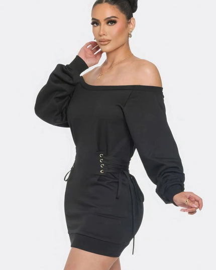 Off Shoulder Mini Dress - ShopEasier