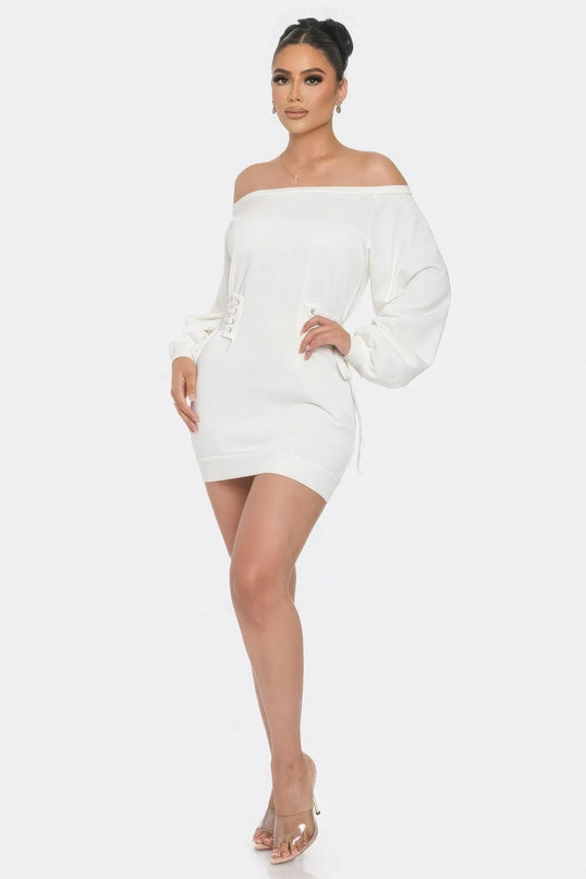 Off Shoulder Mini Dress - ShopEasier