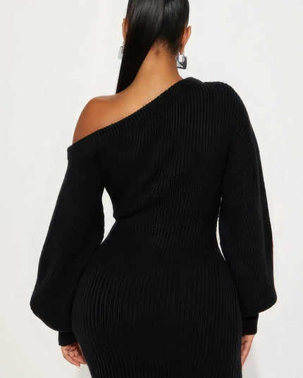 Sweater Knit Mini Dress - ShopEasier