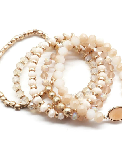 Multi Bead Stretch Bracelet Set - ShopEasier