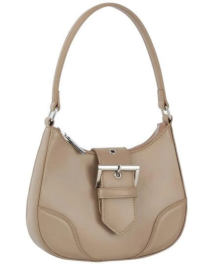 Fashion Buckle Curve Handle Shoulder Bag - ShopEasier