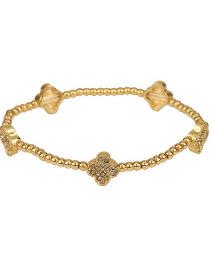 Metal Flower Station Stretch Bracelet - ShopEasier