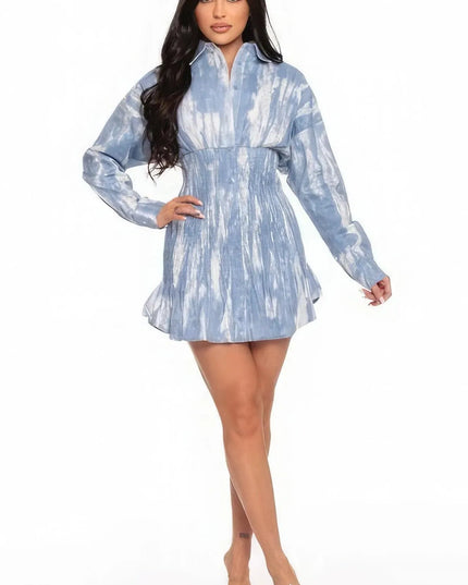 Tie Dye Mini Dress - ShopEasier