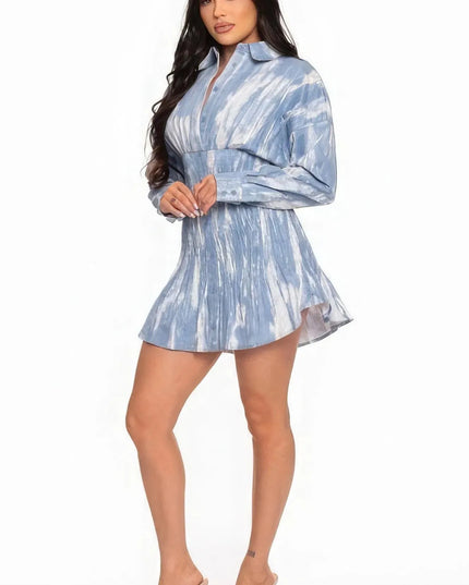 Tie Dye Mini Dress - ShopEasier