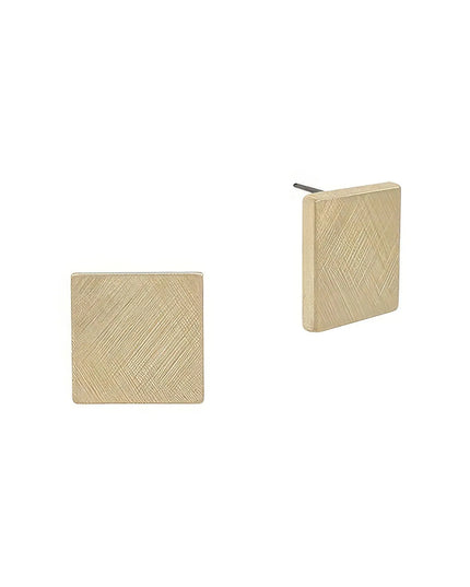 15mm Square Shaped Metal Post Earring - ShopEasier