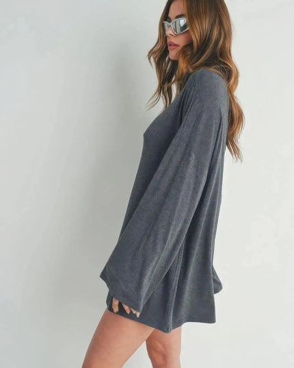 Bell Sleeve Turtle Neck Dress - ShopEasier