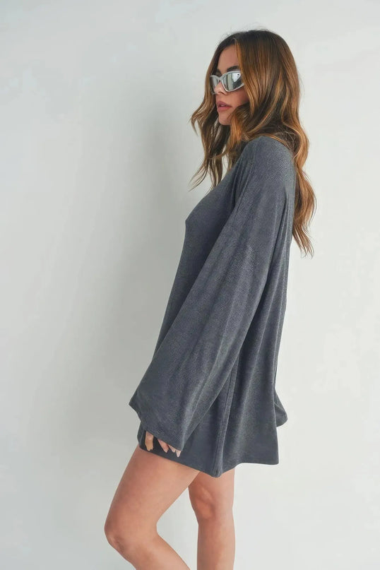 Bell Sleeve Turtle Neck Dress - ShopEasier