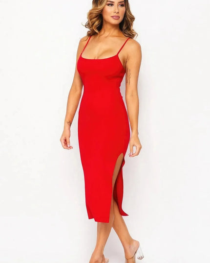 Side Slit Cami Dress - ShopEasier