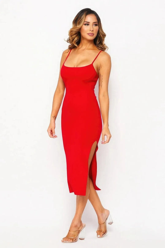 Side Slit Cami Dress - ShopEasier