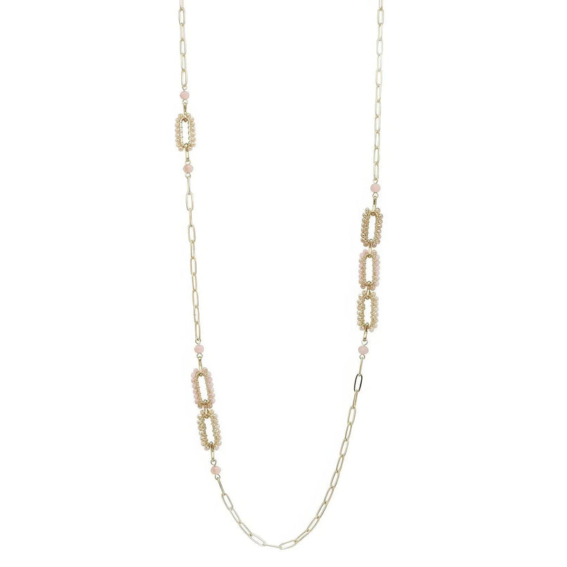 Beaded Link Stationary Necklace - ShopEasier