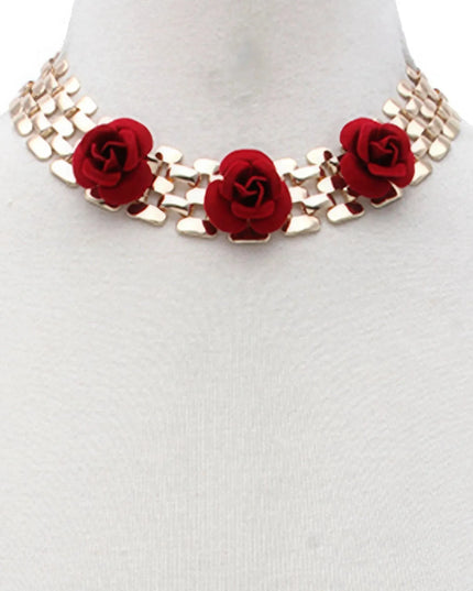 Sodajo Flower Metal Necklace - ShopEasier