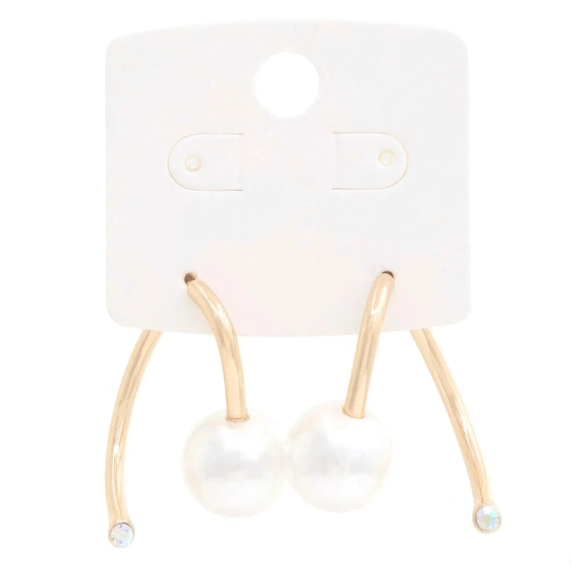 Pearl Bead Metal Earring - ShopEasier