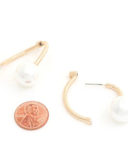 Pearl Bead Metal Earring - ShopEasier