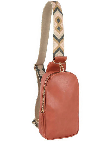 Smooth Zipper Sling Crossbody With Guitar Strap - ShopEasier