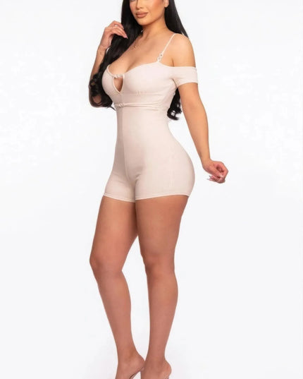 Infinity Off-shoulder Knitted Rompers - ShopEasier