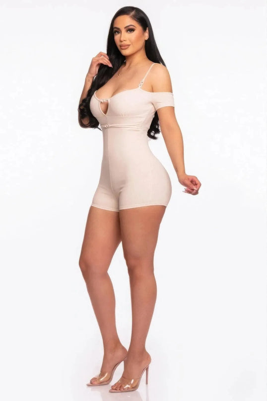 Infinity Off-shoulder Knitted Rompers - ShopEasier