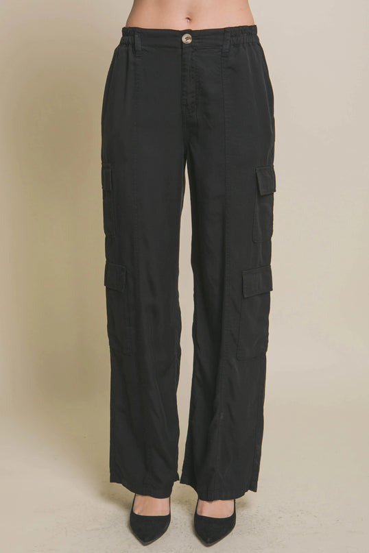 Full-length Tencel Pants With Cargo Pockets - ShopEasier