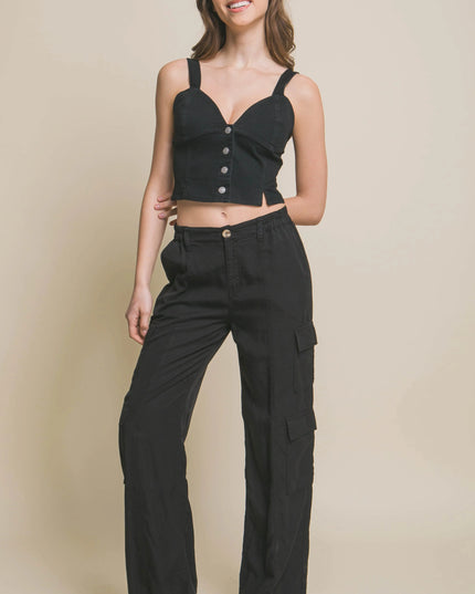 Full-length Tencel Pants With Cargo Pockets - ShopEasier