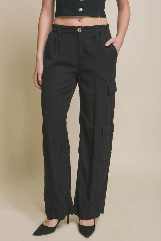 Full-length Tencel Pants With Cargo Pockets - ShopEasier