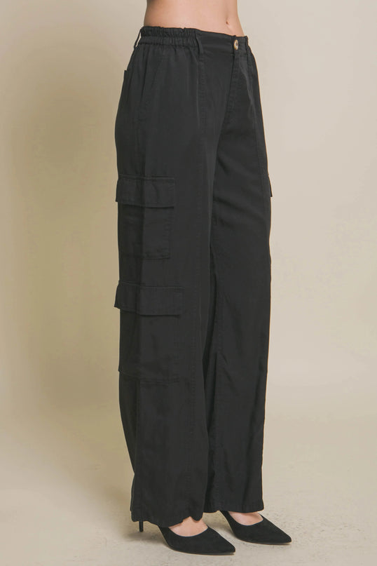 Full-length Tencel Pants With Cargo Pockets - ShopEasier