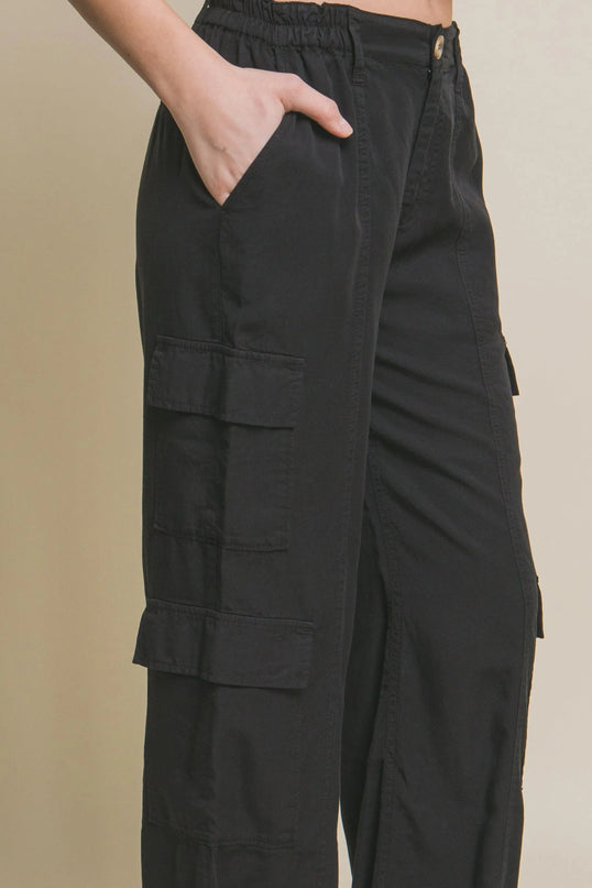 Full-length Tencel Pants With Cargo Pockets - ShopEasier