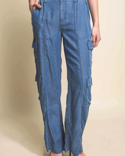 Full-length Tencel Pants With Cargo Pockets - ShopEasier