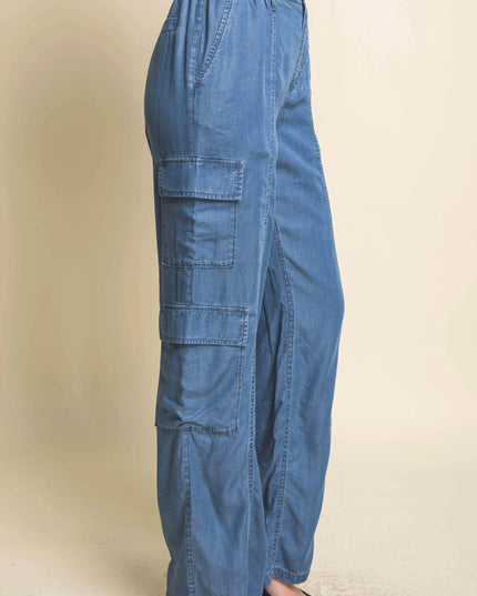 Full-length Tencel Pants With Cargo Pockets - ShopEasier