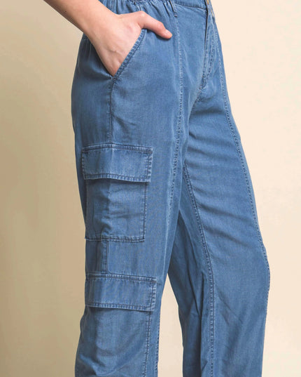 Full-length Tencel Pants With Cargo Pockets - ShopEasier