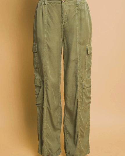 Full-length Tencel Pants With Cargo Pockets - ShopEasier