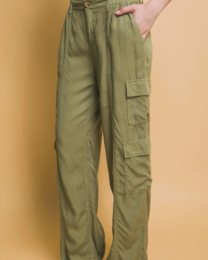 Full-length Tencel Pants With Cargo Pockets - ShopEasier