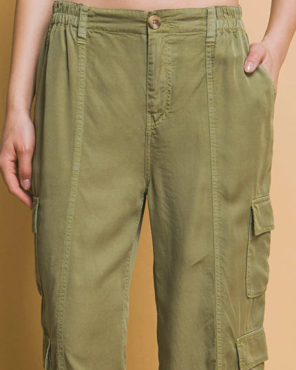 Full-length Tencel Pants With Cargo Pockets - ShopEasier