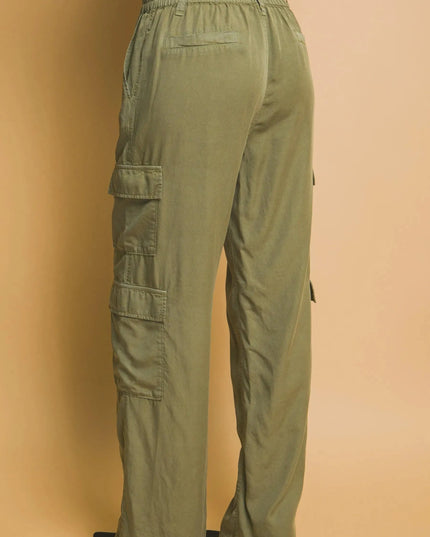 Full-length Tencel Pants With Cargo Pockets - ShopEasier