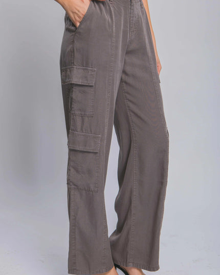 Full-length Tencel Pants With Cargo Pockets - ShopEasier