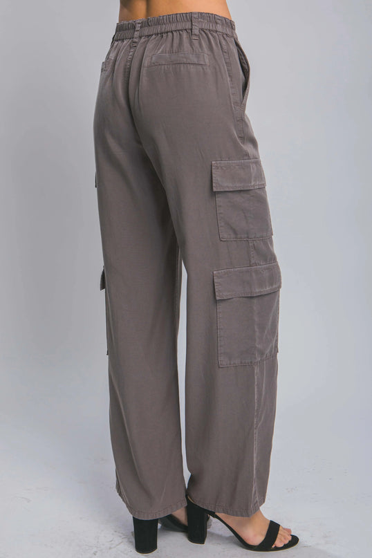 Full-length Tencel Pants With Cargo Pockets - ShopEasier