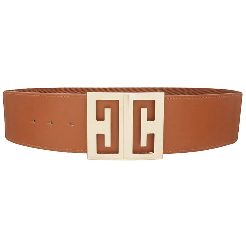 Mirror Cut Out Square Buckle Belt - ShopEasier