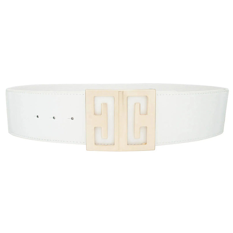 Mirror Cut Out Square Buckle Belt - ShopEasier