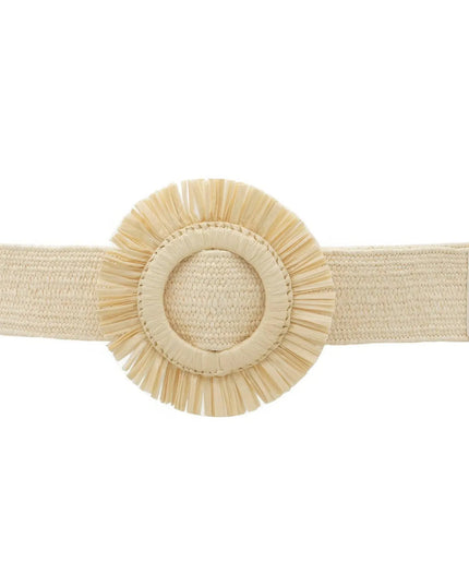 Fringe Circle Straw Belt - ShopEasier