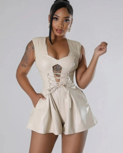 Semi-stretch Romper - ShopEasier