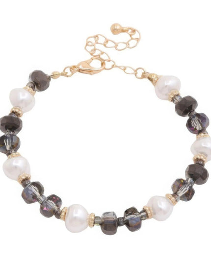 Pearl Beaded Metal Bracelet - ShopEasier