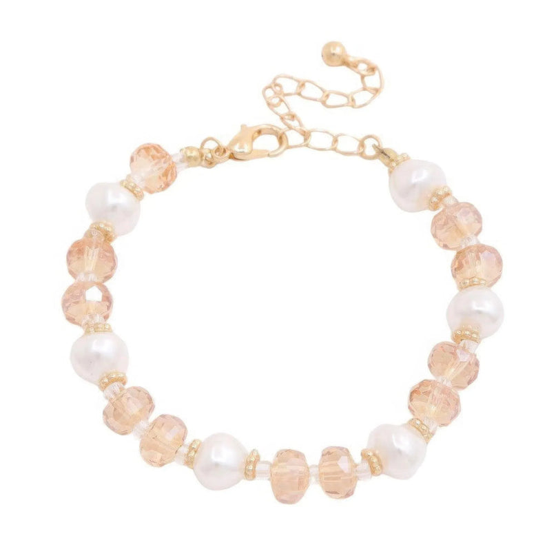 Pearl Beaded Metal Bracelet - ShopEasier