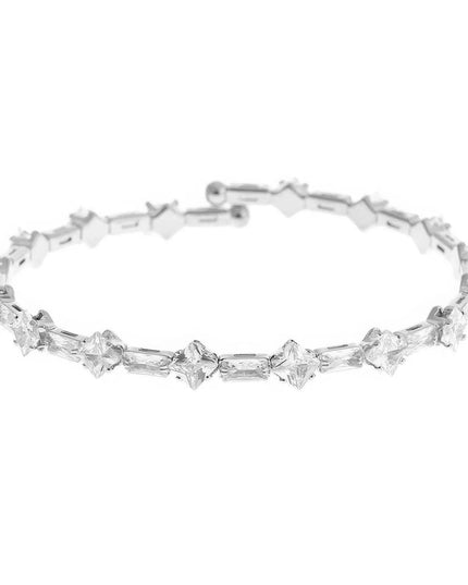 Crystal Square Baguette Cuff Bracelet - ShopEasier