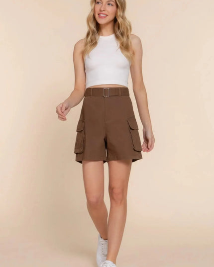 Belted Cargo Shorts - ShopEasier