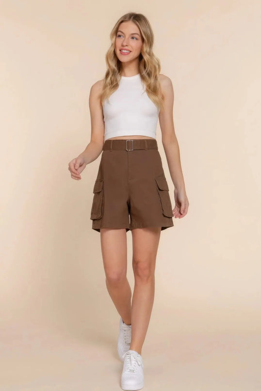 Belted Cargo Shorts - ShopEasier