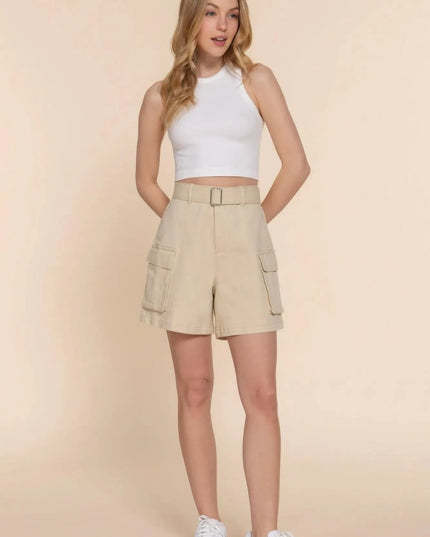 Belted Cargo Shorts - ShopEasier