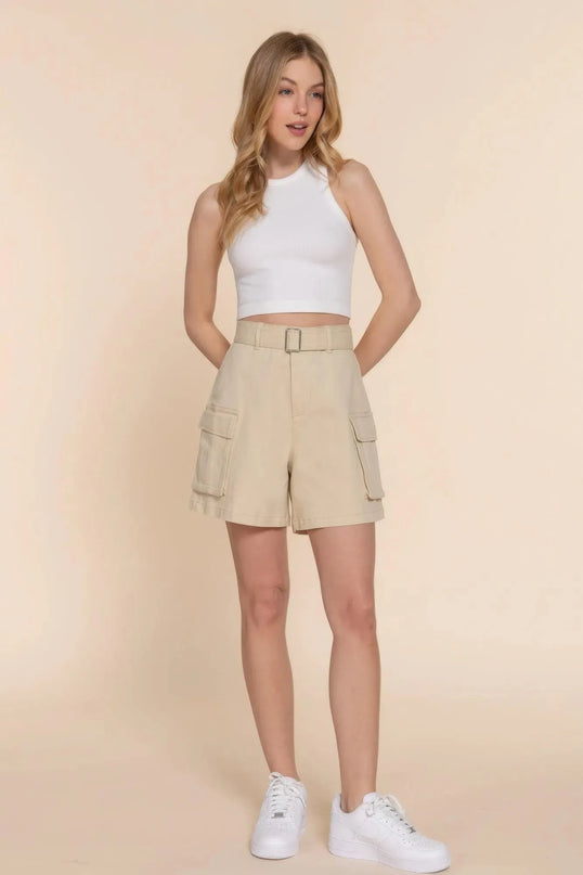 Belted Cargo Shorts - ShopEasier