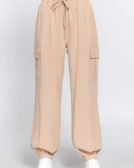 Light Weight Stretch Woven Cargo Jogger Pants - ShopEasier